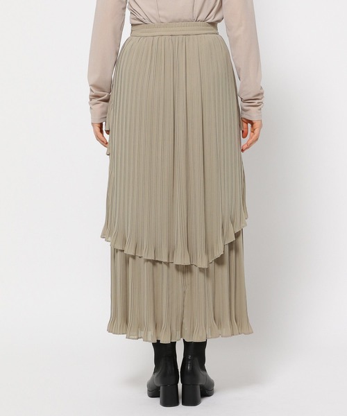mysty woman（ミスティウーマン）の「アシメケシプリーツスカート 152013（スカート・レディース・ベージュ系その他/アイボリー/ブラック・FREE）」の17枚目の写真