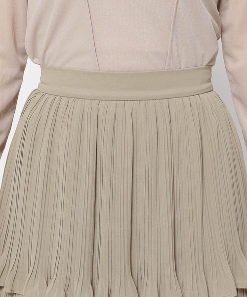 mysty woman（ミスティウーマン）の「アシメケシプリーツスカート 152013（スカート・レディース・ベージュ系その他/アイボリー/ブラック・FREE）」の18枚目の写真