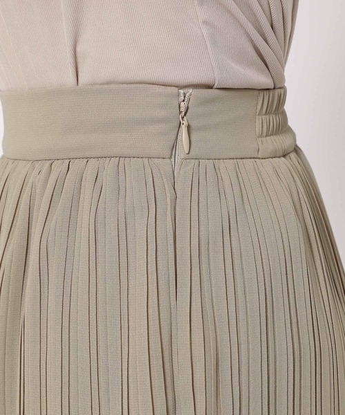 mysty woman（ミスティウーマン）の「アシメケシプリーツスカート 152013（スカート・レディース・ベージュ系その他/アイボリー/ブラック・FREE）」の20枚目の写真