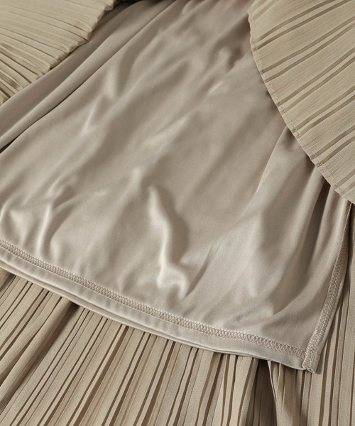 mysty woman（ミスティウーマン）の「アシメケシプリーツスカート 152013（スカート・レディース・ベージュ系その他/アイボリー/ブラック・FREE）」の22枚目の写真