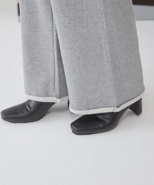 ANGIE（アンジー）の「【セットアップ対応】ワイドスウェットパンツ（スウェットパンツ・レディース・スミクロ/杢グレー/アイボリー・FREE）」の16枚目の写真