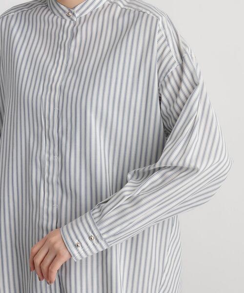 grove（グローブ）の「◆TRやわらかとろみシャツ（シャツ/ブラウス・レディース・ストライプ/オフホワイト/スミクロ・05/04/03/02/01）」の20枚目の写真