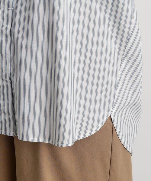 grove（グローブ）の「◆TRやわらかとろみシャツ（シャツ/ブラウス・レディース・ストライプ/オフホワイト/スミクロ・05/04/03/02/01）」の22枚目の写真