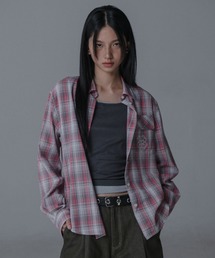 Mars en Avril（マースエンアブリル）の「Mars en Avril ロゴパッチチェックシャツ（シャツ/ブラウス）」