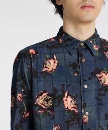 美品　ポールスミス　コーデュロイ　総柄シャツ　ダークカラー　アート柄　上品　L 中古・古着通販】PAUL SMITH (ポールスミス) 総柄コーデュロイ