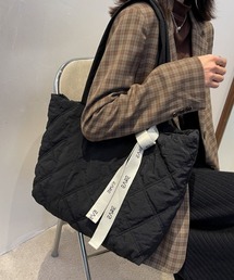 ロゴリボンキルティングバッグ