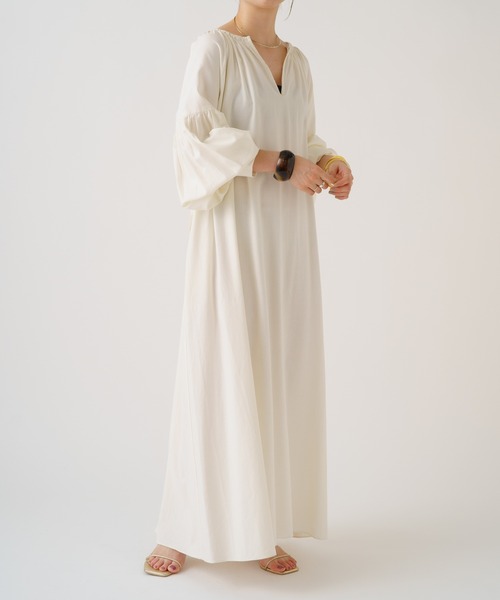 KIMONObyNADESHIKO フーディーワンピース ホワイト KIMONObyNADESHIKO フーディーワンピース ホワイト KIMONO by