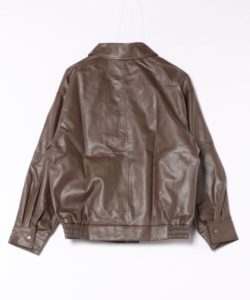 COMON＋（コモンプラス）の「オーバーサイズPUブルゾン（ブルゾン・メンズ・ブラウン/ブラック・L/M/XL）」の4枚目の写真