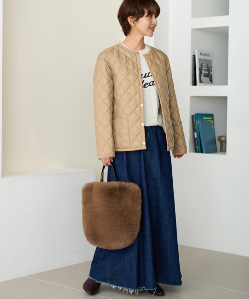 Traditional Weatherwear（トラディショナルウェザーウェア）の「《追加》【TRADITIONAL WEATHERWEAR】*RELUME ARKLEY：ブルゾン（ブルゾン・レディース・ベージュ/ブラック・34/36）」の3枚目の写真