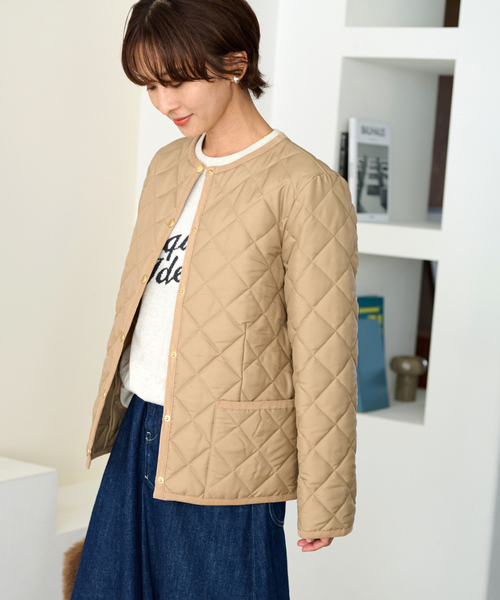 Traditional Weatherwear（トラディショナルウェザーウェア）の「《追加》【TRADITIONAL WEATHERWEAR】*RELUME ARKLEY：ブルゾン（ブルゾン・レディース・ベージュ/ブラック・34/36）」の9枚目の写真