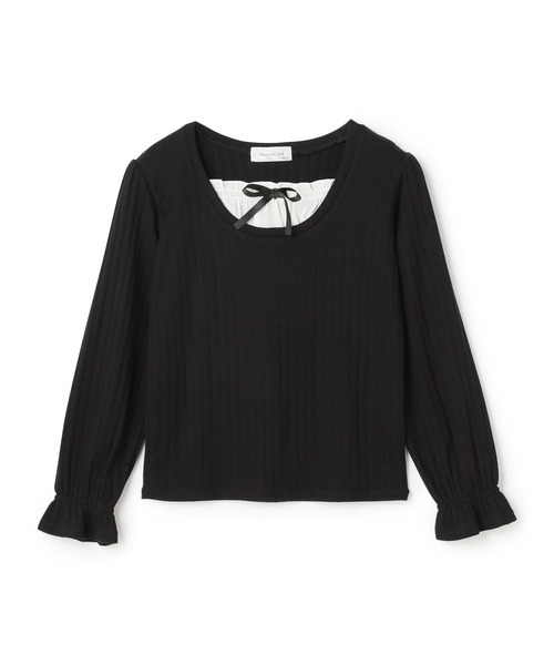 リボン切り替えカットソー（130㎝～140㎝）（ニット/セーター  