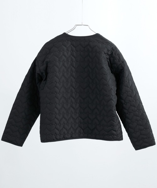 Fashion Letter(ファッションレター)の「ハート柄キルトジャケット ブルゾン ショート丈(ブルゾン・レディース・アイボリー/ブラック・M)」の21枚目の写真
