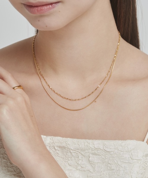 ciite' surgical stainless（シーテサージカルステンレス）の「【 金属アレルギー対応 】 2連チェーンネックレス サージカルステンレス（ネックレス・レディース・ゴールド/シルバー/ピンクゴールド・FREE）」の21枚目の写真