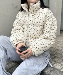 小花柄ダウンブルゾン