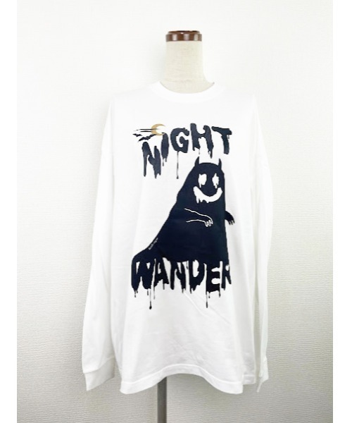 WORLD WIDE LOVE!(ワールドワイドラブ)の「デッドキャスパー BIGロンTEE(Tシャツ/カットソー・レディース・ブラック/サックスブルー/オフホワイト/ラベンダー・1)」の1枚目の写真