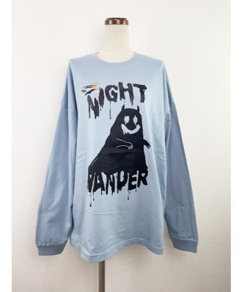 WORLD WIDE LOVE!(ワールドワイドラブ)の「デッドキャスパー BIGロンTEE(Tシャツ/カットソー・レディース・ブラック/サックスブルー/オフホワイト/ラベンダー・1)」の3枚目の写真