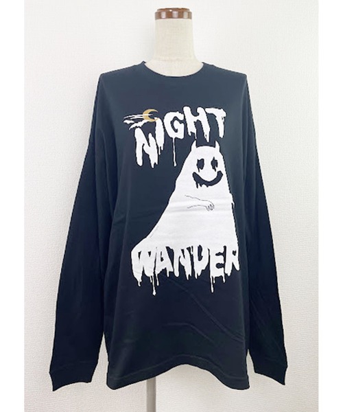 WORLD WIDE LOVE!(ワールドワイドラブ)の「デッドキャスパー BIGロンTEE(Tシャツ/カットソー・レディース・ブラック/サックスブルー/オフホワイト/ラベンダー・1)」の2枚目の写真