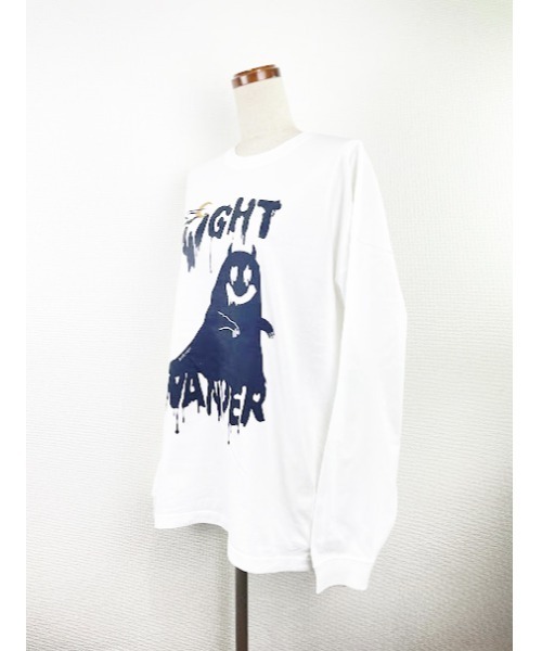 WORLD WIDE LOVE!(ワールドワイドラブ)の「デッドキャスパー BIGロンTEE(Tシャツ/カットソー・レディース・ブラック/サックスブルー/オフホワイト/ラベンダー・1)」の8枚目の写真