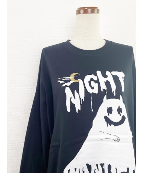 WORLD WIDE LOVE!(ワールドワイドラブ)の「デッドキャスパー BIGロンTEE(Tシャツ/カットソー・レディース・ブラック/サックスブルー/オフホワイト/ラベンダー・1)」の10枚目の写真