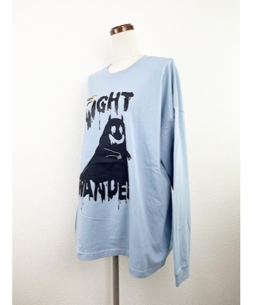 WORLD WIDE LOVE!(ワールドワイドラブ)の「デッドキャスパー BIGロンTEE(Tシャツ/カットソー・レディース・ブラック/サックスブルー/オフホワイト/ラベンダー・1)」の14枚目の写真