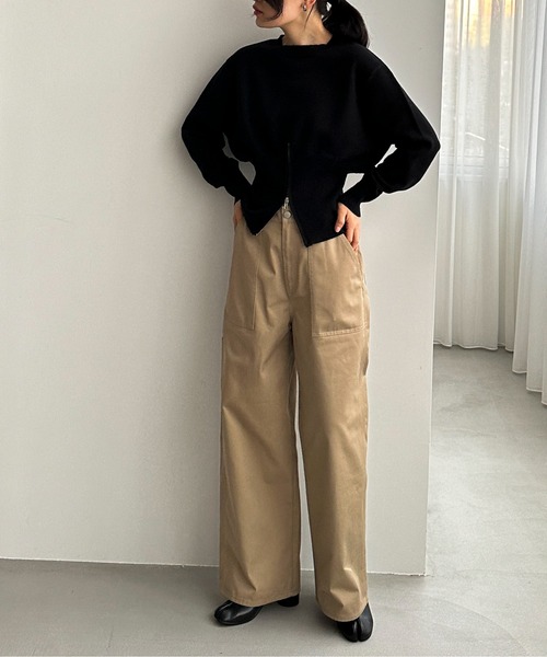 feepur(フェピュール)の「ワイドペインターパンツ(その他パンツ・レディース・カーキブラウン/ベージュ/ネイビー・マルチサイズ)」の5枚目の写真