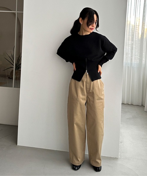 feepur(フェピュール)の「ワイドペインターパンツ(その他パンツ・レディース・カーキブラウン/ベージュ/ネイビー・マルチサイズ)」の7枚目の写真