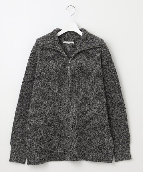 23区 S（ニジュウサンクチイサイサイズ）の「【SLOW/一部店舗限定】ニットトータル ハーフジップ ニット（ニット/セーター・レディース・ホワイト系/ブラック系3/ブラック系・32）」の7枚目の写真