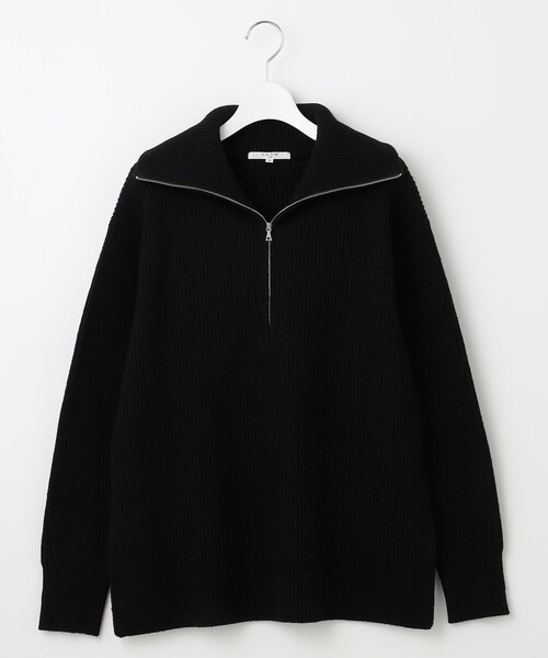 23区 S（ニジュウサンクチイサイサイズ）の「【SLOW/一部店舗限定】ニットトータル ハーフジップ ニット（ニット/セーター・レディース・ホワイト系/ブラック系3/ブラック系・32）」の8枚目の写真