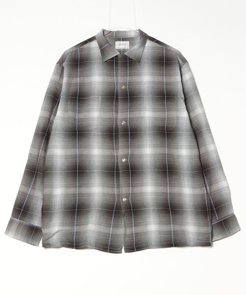 TOWNCRAFT 60S オンブレチェック ループカラーシャツ TOWNCRAFT シャツ / タウンクラフト 60S OMBRE LOOP COLLAR
