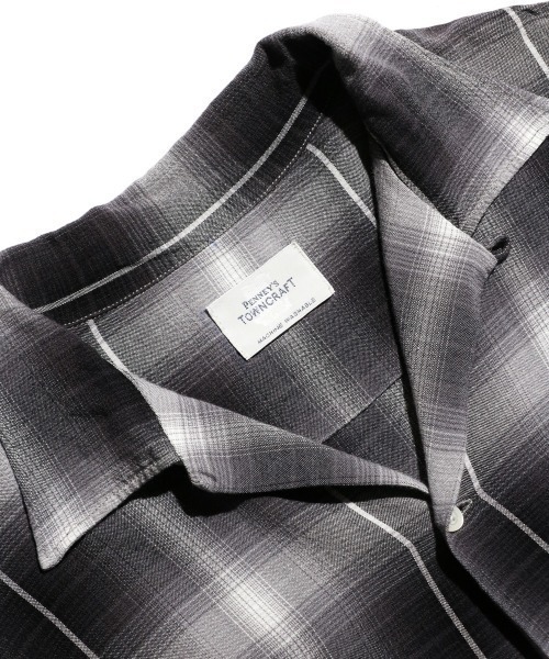 TOWNCRAFT（タウンクラフト）の「TOWNCRAFT/タウンクラフト 60S LOOP COLLAR SHIRT オンブレチェック ループカラーシャツ（シャツ/ブラウス・メンズ・ブラウン/グリーン/ブラック/チャコールグレー/モカ/グレー/グリーン系その他/グレー系1・MEDIUM/LARGE/SMALL）」の10枚目の写真