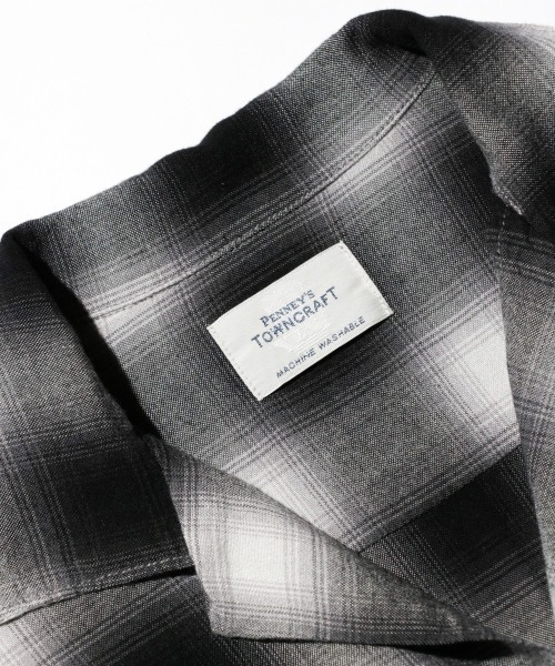 TOWNCRAFT（タウンクラフト）の「TOWNCRAFT/タウンクラフト 60S LOOP COLLAR SHIRT オンブレチェック ループカラーシャツ（シャツ/ブラウス・メンズ・ブラウン/グリーン/ブラック/チャコールグレー/モカ/グレー/グリーン系その他/グレー系1・MEDIUM/LARGE/SMALL）」の17枚目の写真