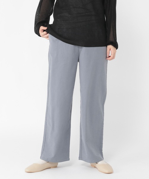 studio CLIP（スタディオクリップ）の「【みんなのリクエストパンツ】柔らかストレッチすっきりストレートパンツ[プチ・プラス・トールあり]（その他パンツ・レディース・ライトグレー/ブルー/アイボリー/ダークブルー・PF/ﾌﾘｰ(L)/TF/LARGE/MEDIUM/SMALL）」の3枚目の写真