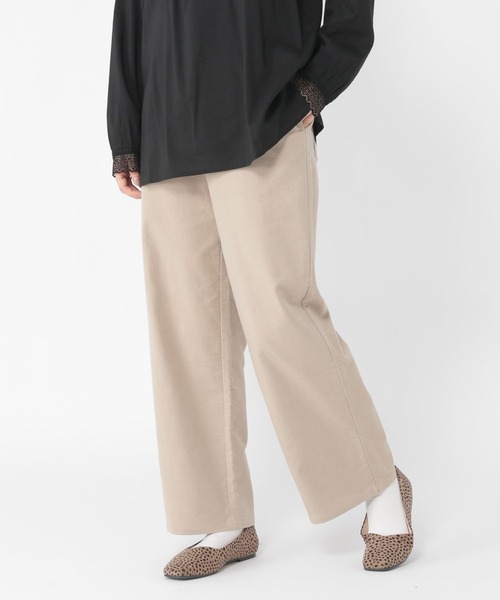 studio CLIP（スタディオクリップ）の「【みんなのリクエストパンツ】柔らかストレッチすっきりストレートパンツ[プチ・プラス・トールあり]（その他パンツ・レディース・ライトグレー/ブルー/アイボリー/ダークブルー・PF/ﾌﾘｰ(L)/TF/LARGE/MEDIUM/SMALL）」の2枚目の写真