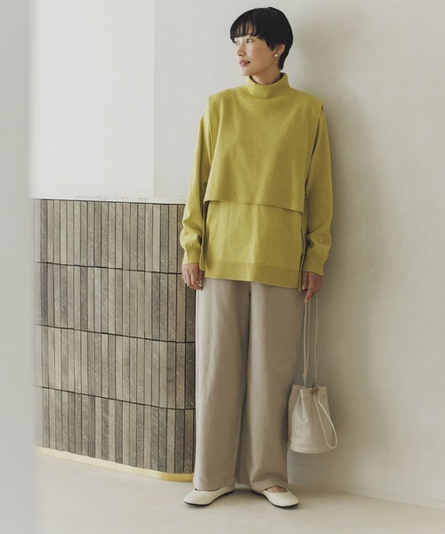 studio CLIP（スタディオクリップ）の「【みんなのリクエストパンツ】柔らかストレッチすっきりストレートパンツ[プチ・プラス・トールあり]（その他パンツ・レディース・ライトグレー/ブルー/アイボリー/ダークブルー・PF/ﾌﾘｰ(L)/TF/LARGE/MEDIUM/SMALL）」の8枚目の写真