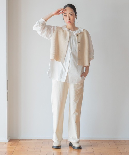 studio CLIP（スタディオクリップ）の「【みんなのリクエストパンツ】柔らかストレッチすっきりストレートパンツ[プチ・プラス・トールあり]（その他パンツ・レディース・ライトグレー/ブルー/アイボリー/ダークブルー・PF/ﾌﾘｰ(L)/TF/LARGE/MEDIUM/SMALL）」の13枚目の写真