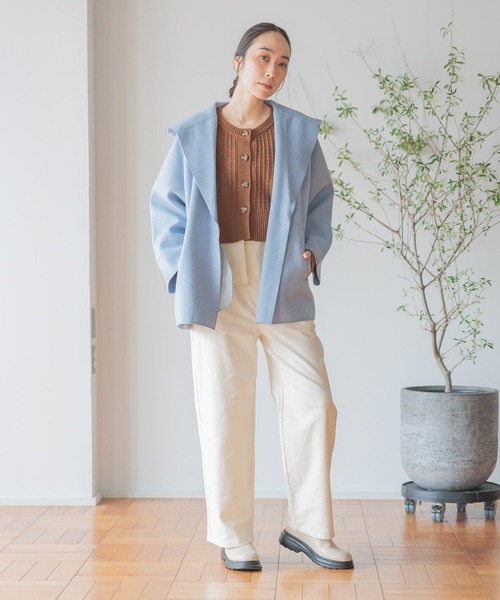 studio CLIP（スタディオクリップ）の「【みんなのリクエストパンツ】柔らかストレッチすっきりストレートパンツ[プチ・プラス・トールあり]（その他パンツ・レディース・ライトグレー/ブルー/アイボリー/ダークブルー・PF/ﾌﾘｰ(L)/TF/LARGE/MEDIUM/SMALL）」の17枚目の写真