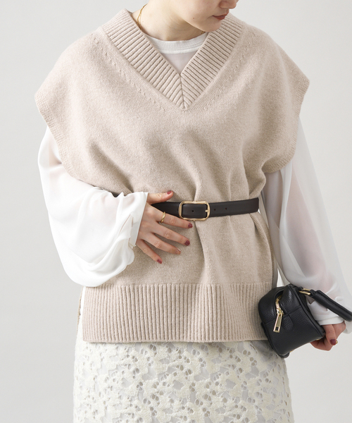 2024AW IENA ミドルゲージウールジレ