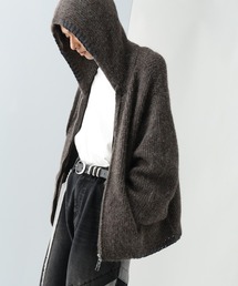 ステッチニットZIPパーカー(HARE)