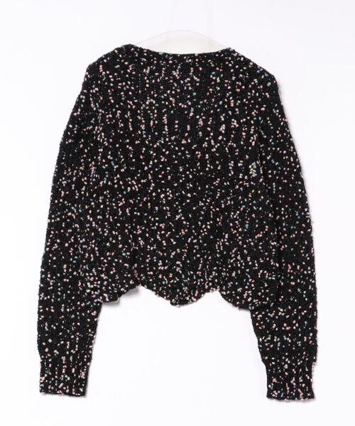 【セール】143702：モールヤーンネップ マルチカラートッピングカーディガン（カーディガン/ボレロ）｜ScoLar（スカラー）