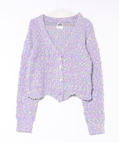 【セール】143702：モールヤーンネップ マルチカラートッピングカーディガン（カーディガン/ボレロ）｜ScoLar（スカラー）