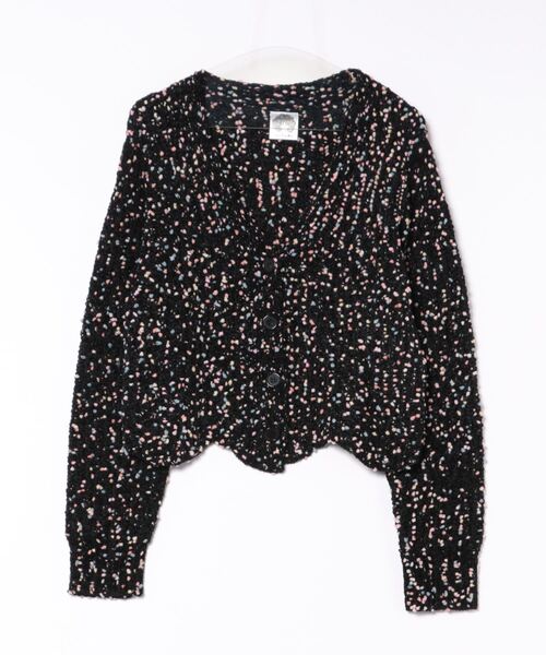 【セール】143702：モールヤーンネップ マルチカラートッピングカーディガン（カーディガン/ボレロ）｜ScoLar（スカラー）