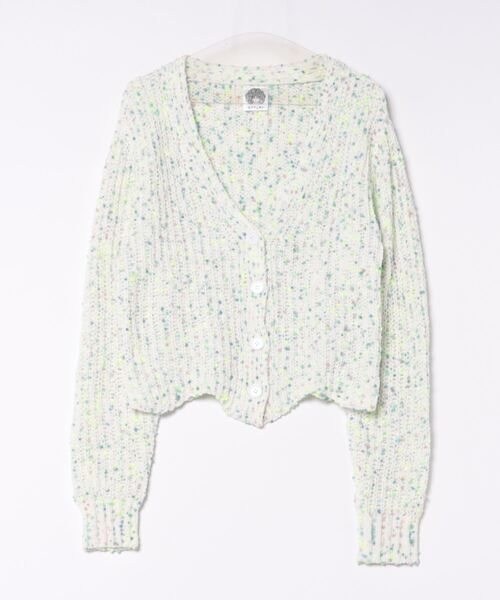 【セール】143702：モールヤーンネップ マルチカラートッピングカーディガン（カーディガン/ボレロ）｜ScoLar（スカラー）