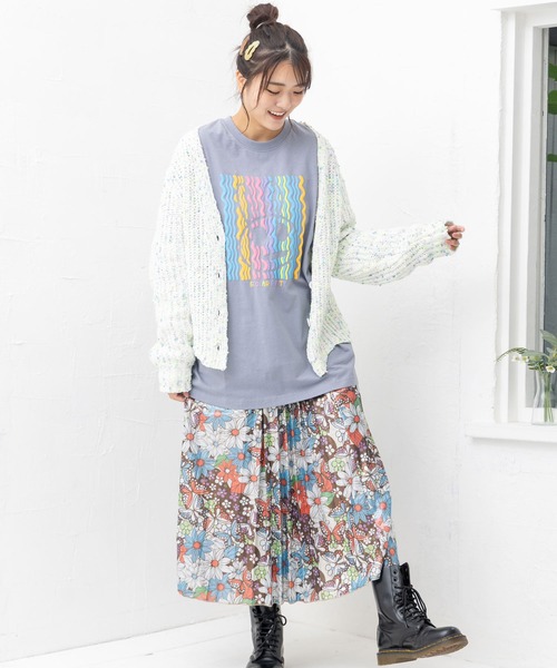 【セール】143702：モールヤーンネップ マルチカラートッピングカーディガン（カーディガン/ボレロ）｜ScoLar（スカラー）