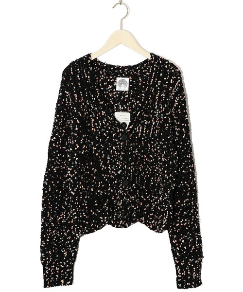 【セール】143702：モールヤーンネップ マルチカラートッピングカーディガン（カーディガン/ボレロ）｜ScoLar（スカラー）