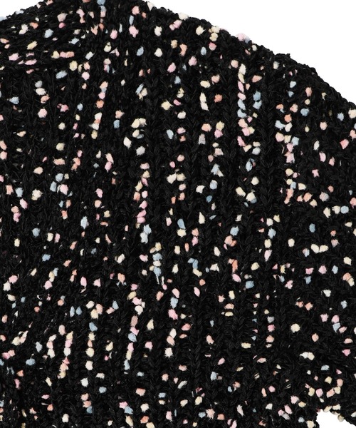 【セール】143702：モールヤーンネップ マルチカラートッピングカーディガン（カーディガン/ボレロ）｜ScoLar（スカラー）