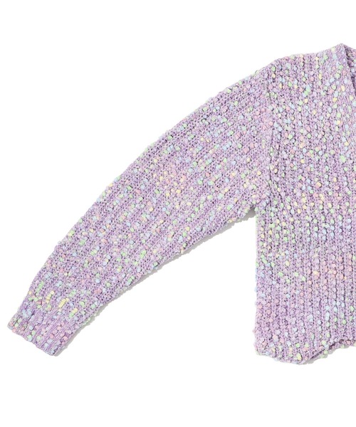 【セール】143702：モールヤーンネップ マルチカラートッピングカーディガン（カーディガン/ボレロ）｜ScoLar（スカラー）