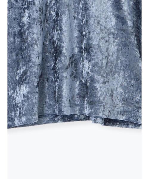 Samansa Mos2 blue(サマンサモスモスブルー)の「メッシュベロアハイネックプルオーバー(Tシャツ/カットソー・レディース・キナリ/チャコールグレー/ブルー・F)」の18枚目の写真