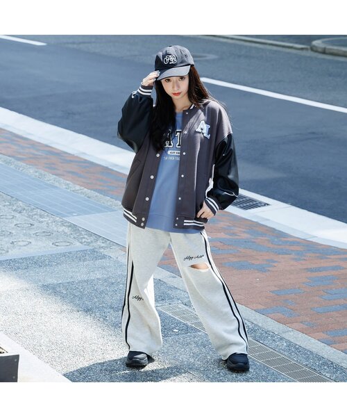 algy（アルジー）の「【ACTIVE】裏起毛グランジスウェットラインパンツ（スウェットパンツ・キッズ・グレー/オフホワイト/ブラック・XXX-SMALL/XX-SMALL/X-SMALL/SMALL/MEDIUM）」の11枚目の写真