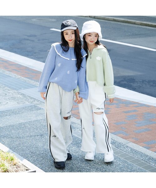 algy（アルジー）の「【ACTIVE】裏起毛グランジスウェットラインパンツ（スウェットパンツ・キッズ・グレー/オフホワイト/ブラック・XXX-SMALL/XX-SMALL/X-SMALL/SMALL/MEDIUM）」の15枚目の写真