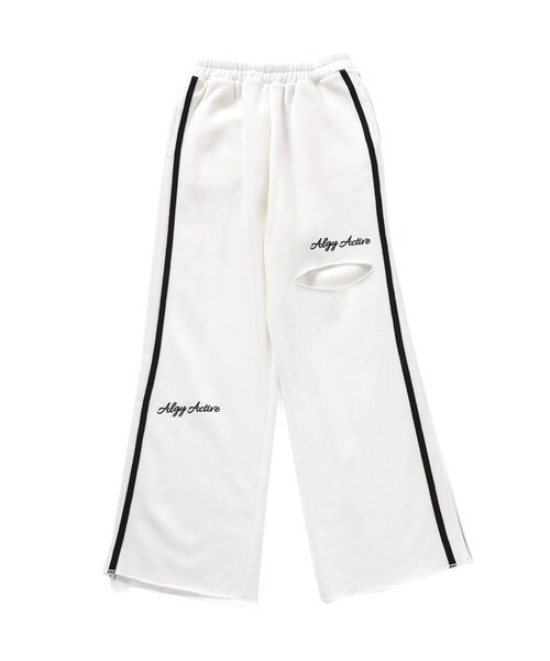 algy（アルジー）の「【ACTIVE】裏起毛グランジスウェットラインパンツ（スウェットパンツ・キッズ・グレー/オフホワイト/ブラック・XXX-SMALL/XX-SMALL/X-SMALL/SMALL/MEDIUM）」の4枚目の写真